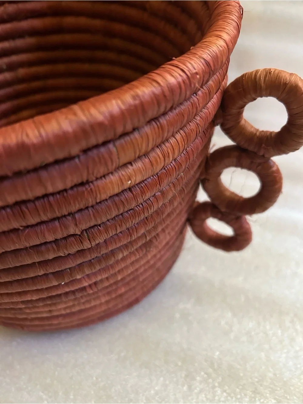 Target Rust Red Woven Storage Basket with Ring Handles